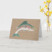 Zalmforel Gevist Vaderdag Kaart (Gele Bloem)