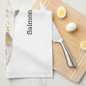 Zalmforel vis theedoek (Quarter Fold)