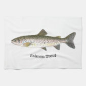 Zalmforel vis theedoek (Horizontaal)