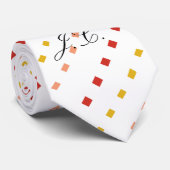 Zalmframbozen citroen modern stropdas (Opgerold)