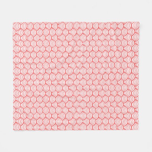 Zalmgolven Fleece Deken (Voorkant (Horizontaal))