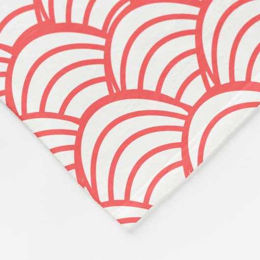 Zalmgolven Fleece Deken (Hoek)