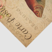  zalmkarper type vis Floral Frans Tissuepapier (Detail)