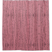 zalmkleur gestreepte douchegordijn (Voorkant)