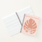 Zalmkleur Monstera Leaf Dankbaarheid Journaal Notitieboek (Binnen)