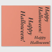 zalmkleurige Happy Halloween cursief script simp Cadeaupapier (Vlak)