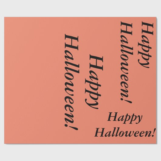 zalmkleurige Happy Halloween cursief script simp Cadeaupapier (Vlak)