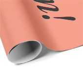 zalmkleurige Happy Halloween cursief script simp Cadeaupapier (Rol Hoek)