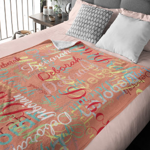 zalmkleurnamen fleece deken