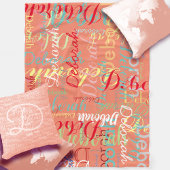 Zalmkleurnamen Fleece Deken