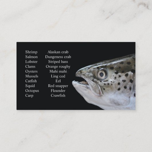 Zalmkop Visitekaartje (Achterkant)