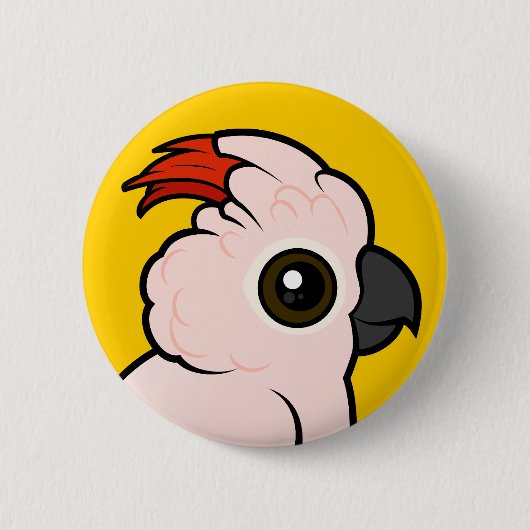 Zalmkruid Cockato Ronde Button 5,7 Cm (Voorkant)