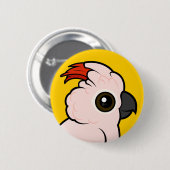 Zalmkruid Cockato Ronde Button 5,7 Cm (Voorkant /achterkant)