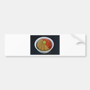 Zalmkuit Zee-egel Rijstkom Rijstkom Japans Eten Zw Bumpersticker