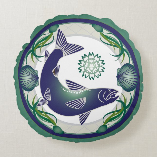 Zalmkussen Rond Kussen (Voorkant)