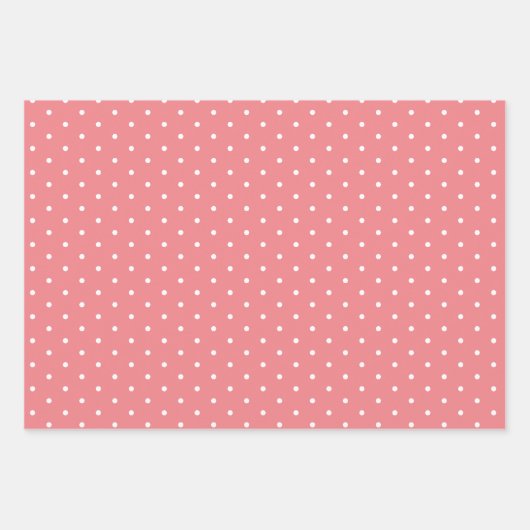 Zalmpolka Dot Breed Gestreept en Solid Inpakpapier Vel (Voorkant 2)