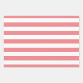 Zalmpolka Dot Breed Gestreept en Solid Inpakpapier Vel (Voorkant)