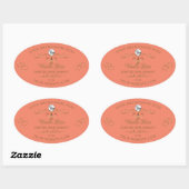 Zalmproductlabels Gold hart met Logo Ovale Sticker (Vel)