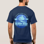 Zalmrivier (blauw) t-shirt (Achterkant)