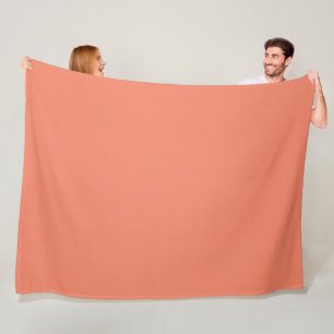 Zalmrood en wit Minimal Stripes Kantoor Fleece Deken