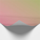 Zalmroze Apple Green Gradient Wrapping Paper Cadeaupapier (Hoek)