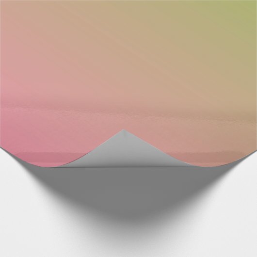 Zalmroze Apple Green Gradient Wrapping Paper Cadeaupapier (Hoek)