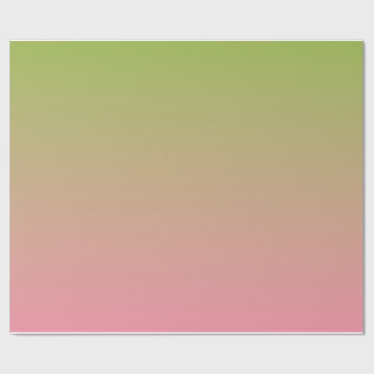 Zalmroze Apple Green Gradient Wrapping Paper Cadeaupapier (Vlak)