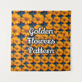 Zalmroze bloemenpatroon wandkleed (Voorkant)