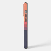  zalmroze donker Paarse kleurenblok iPhone Hoesje (Linkerkant)