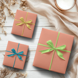 Zalmroze effen kleur | Klassiek | Elegant Inpakpapier Vel