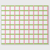 Zalmroze en appel groen verwaterd omlooppapier cadeaupapier (Vlak)