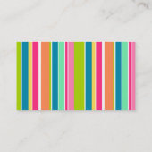 Zalmroze en seafoam Green;  alkbord Visitekaartje (Achterkant)