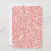 Zalmroze Glitter Bruine Giraffes Baby shower Kaart (Achterkant)