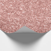 Zalmroze glittertextuur cadeaupapier (Hoek)