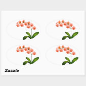 Zalmroze Phalaenopsis Orchid Flowers Stickers (Vel)