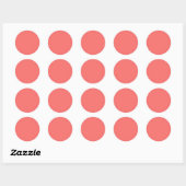Zalmroze ronde Sticker (Vel)