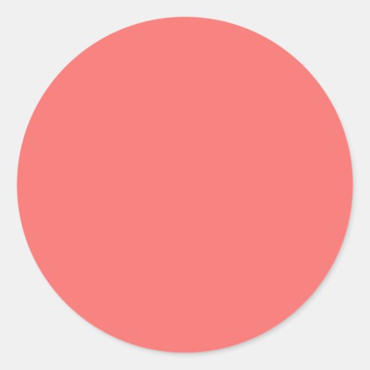 Zalmroze ronde Sticker (Voorkant)