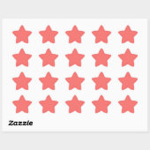 Zalmroze Ster Sticker (Vel)