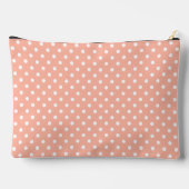 Zalmroze Stippen Grote Accessoire Ritssluiting Zak Etui (Achterkant)
