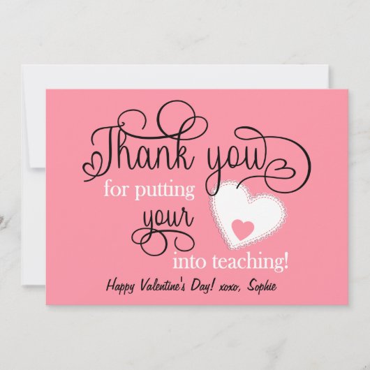 Zalmroze Valentijnsdag van leraar (Voorkant)