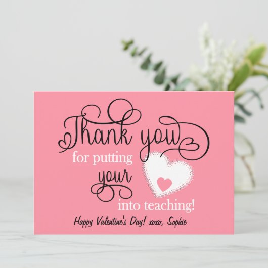 Zalmroze Valentijnsdag van leraar (Staand voorkant)