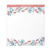 Zalmroze Waterverf Vloergrens Notitieblok (Voorkant)