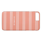 Zalmstapes aangepaste monogram telefoondoosjes Case-Mate iPhone case (Achterkant (Horizontaal))
