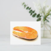 Zalmsteak Briefkaart (Staand voorkant)