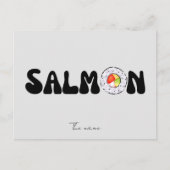 Zalmsushi Briefkaart (Voorkant)