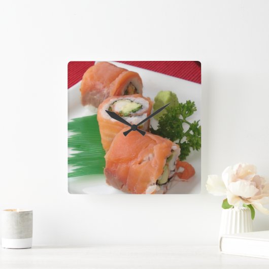 zalmsushi - rollen - foto vierkante klok (Huis)