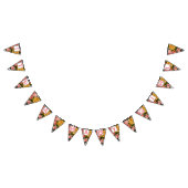 Zalmtekst Heirloom Roos Floral Patten Baby Meisje Vlaggetjes (Alle)