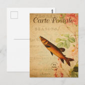 zalmtype visbloemen Franse Briefkaart (Voorkant / Achterkant)