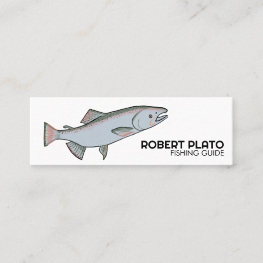 Zalmvis Vist minimale unieke Natuur Mini Visitekaartje (Voorkant)