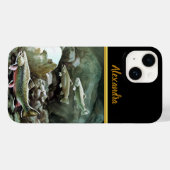 Zalmvis zwemt onder het watermonogram Case-Mate iPhone case (Achterkant (horizontaal))